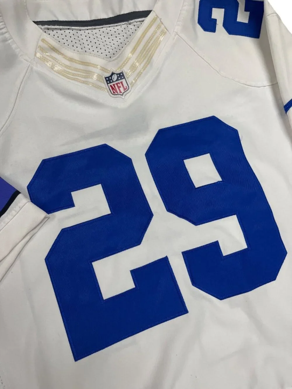 Nike Dallas Cowboys NFL Demarco on field white blue mens jersey Sz 48 SKU 10-599